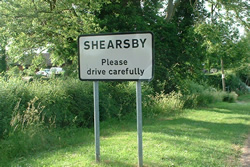 Shearsby Road sign
